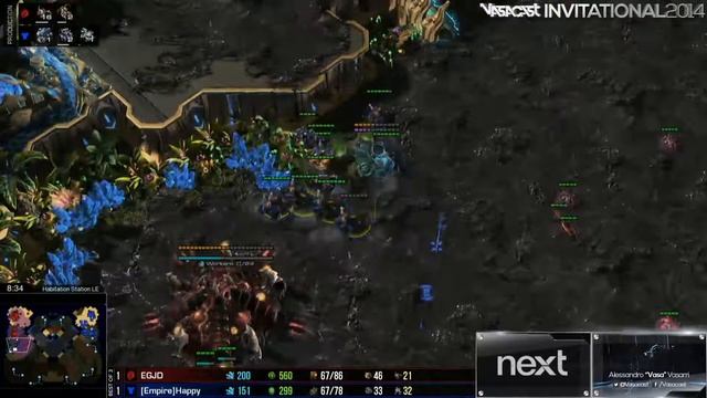 [EG]Jaedong vs [Empire]Happy - Game 3 - Vasacast Invitational 2014 - Day 1 смотреть онлайн