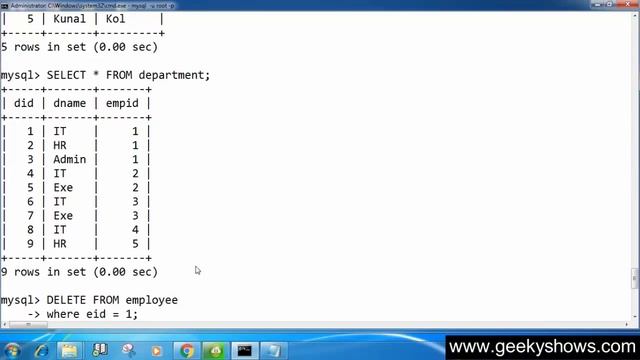 115. ON DELETE NO ACTION or ON UPDATE RESTRICT in SQL (Hindi) смотреть онлайн