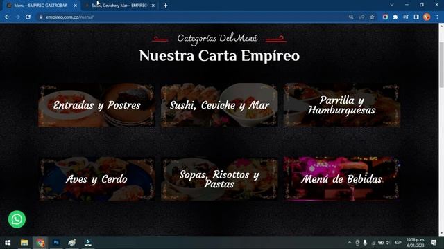 Diseño de página web para restaurante con WordPress con QR. смотреть онлайн