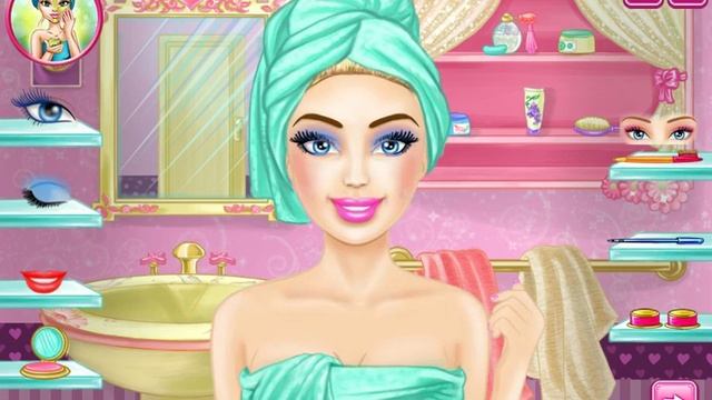 NEW Игры для детей—Disney Принцесса Барби настоящий макияж—мультик для девочек