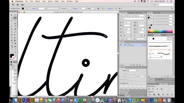 How to make a font look hand drawn & Opentype Illustrator Tutorial - Graphic Design How to смотреть онлайн