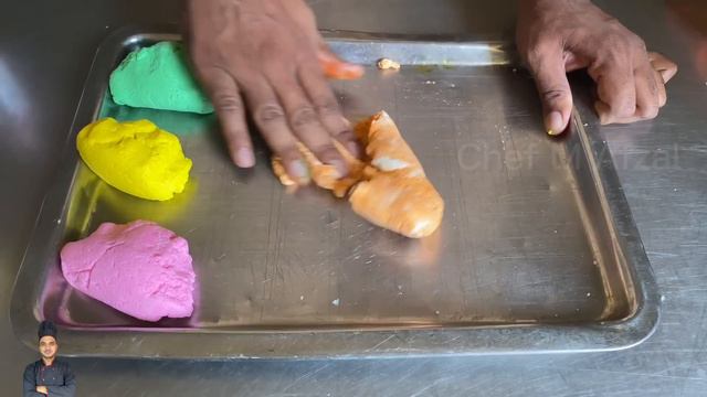 Colourful Cham Cham|Halwai Style Cham Cham|Chef M Afzal| Perfect Chamcham Recipe|