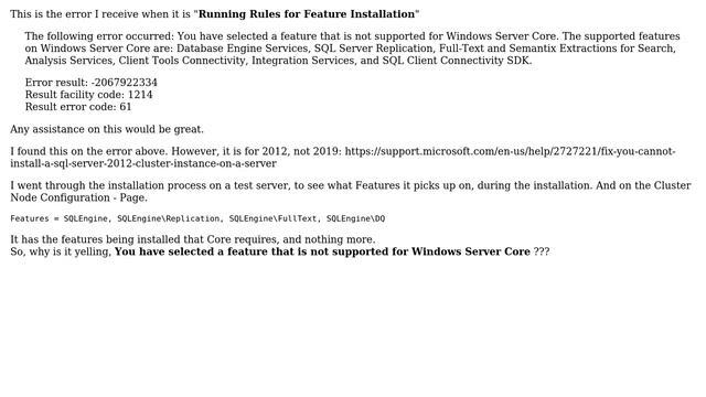 Windows 2016 Server Core - Add node to a SQL Server Failover Cluster (NOT Working) смотреть онлайн