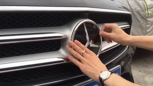 How to install a mirror glossy star badge for Mercedes Benz W205 C Class model? смотреть онлайн