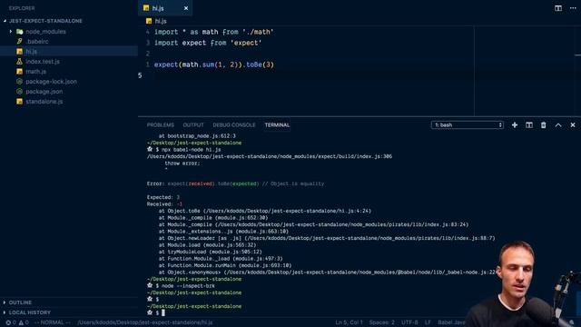 Use jest's expect module without jest смотреть онлайн