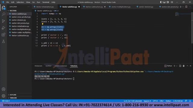 Introduction To Vector Using Python | Vectors In Python | Vector Operations In Python | Intellipaat смотреть онлайн