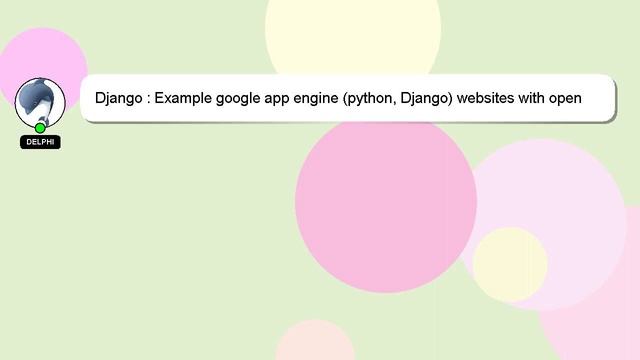 Django : Example google app engine (python, Django) websites with open source смотреть онлайн