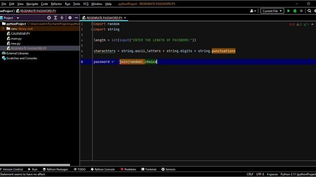 Python tutorial : How to create a random password generator using python for beginners смотреть онлайн