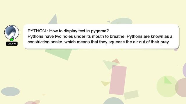 PYTHON : How to display text in pygame? смотреть онлайн