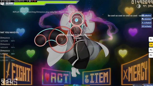 Undertale - Hopes and Dreams [Hard] Osu смотреть онлайн