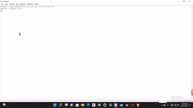 How to change second to a minute on python(Easy) смотреть онлайн