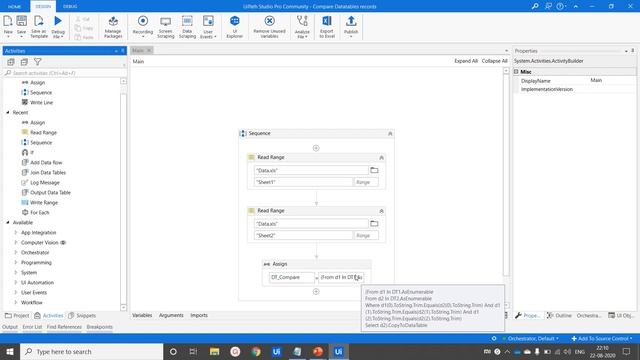 Compare details between two DataTables or Excel using LINQ #UiPath смотреть онлайн