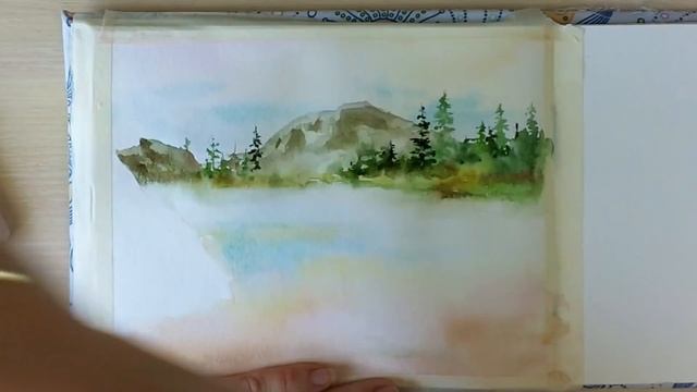 Быстрый пейзаж акварелью. Speed painting смотреть онлайн