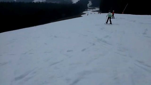 Буковель. Спускаюсь с затяжной горы смотреть онлайн