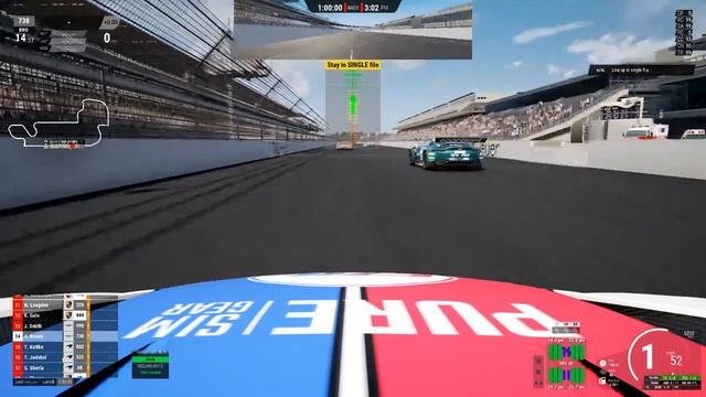 Frl Pure Sim Gear Gt3 @ Indy In Aston V8 Gt3 Pro/Solver 1 Hour Race 1 Pitstop смотреть онлайн