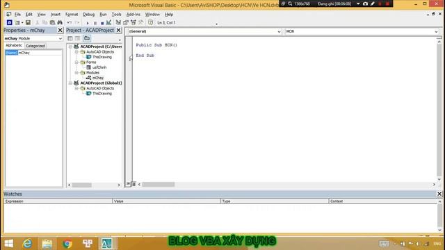 Phần 3: VBA Autocad - Bài 2: Tạo câu lệnh mới trong Autocad смотреть онлайн