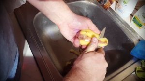 Как чистить картошку, быстро, эффективно и экономично. Учу сына