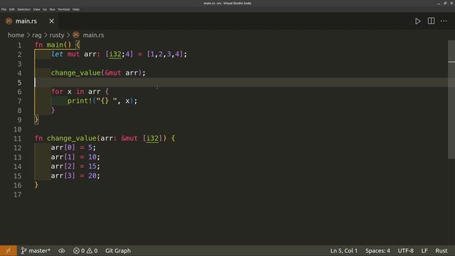 How to pass an array to a function | Rust Language смотреть онлайн