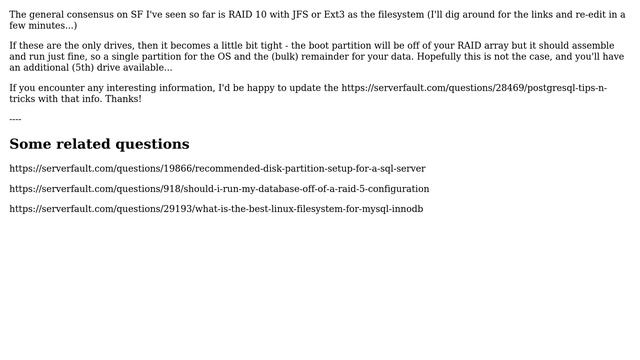 DevOps & SysAdmins: Recommended raid setup for a 500Gb RedHat/PostgreSQL server (4 Solutions!!) смотреть онлайн