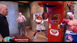 Популярные боксёры бьют автомат-грушу силомер