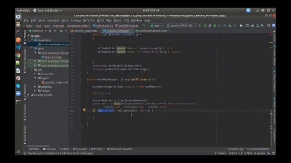 Contact Provider with Source Code in android studio | Get Contacts Android Example |