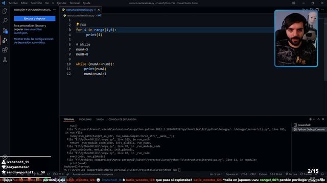QUE SON las ESTRUCTURAS ITERATIVAS en PYTHON #4 смотреть онлайн