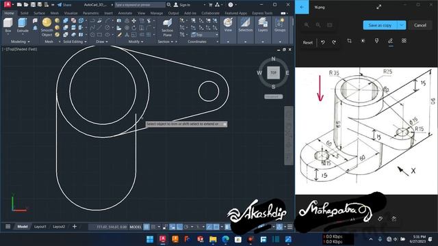 Ex 18 || autocad 3D || chapter 4 смотреть онлайн
