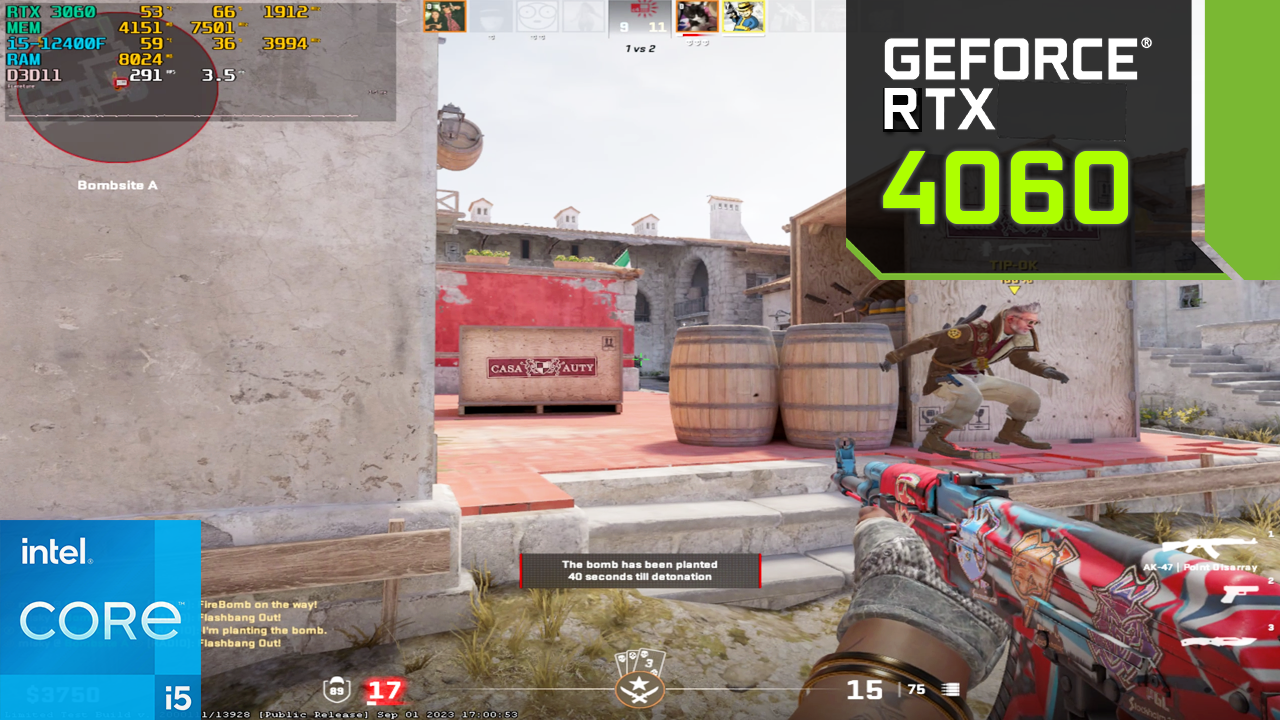 Counter-strike 2 : RTX 4060 + i5-12400F смотреть онлайн