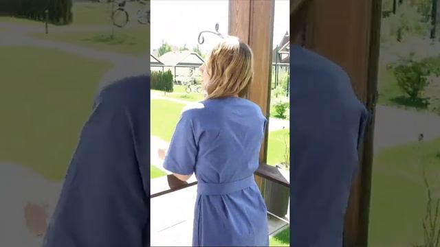 Обзор синего длинного платья на лето VAY 211-3637 смотреть онлайн