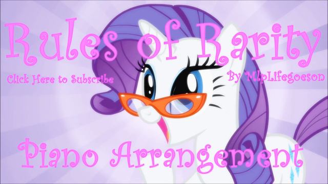 MLP FIM: Rules of Rarity (Piano Arrangement) смотреть онлайн