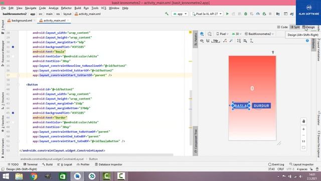 Basit Kronometre (Handler & Runnable) - Android Studio/JAVA смотреть онлайн