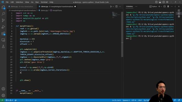 OpenCV Python Morphological Transformations смотреть онлайн