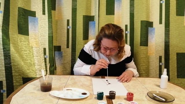 Рисование.Дерево (Кляксография). смотреть онлайн