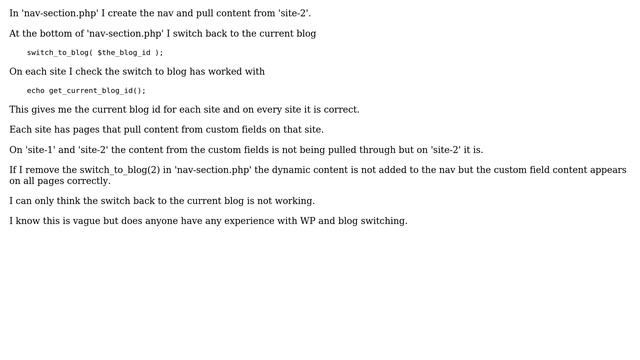 Wordpress: Multisite switch to blog смотреть онлайн