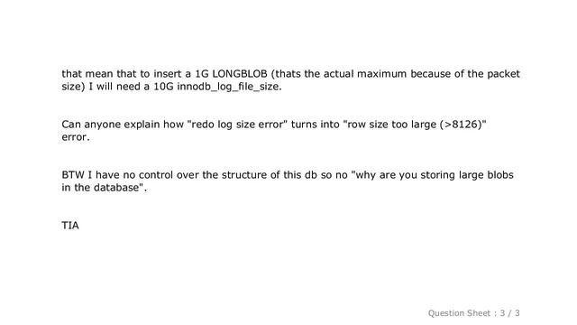 MySQL : How to configure MySQL 5.6 LONGBLOB for large binary data смотреть онлайн