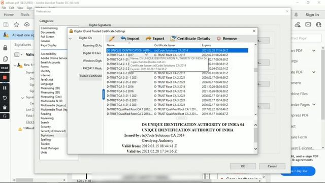 Aadhaar signature not verified || Add to trusted certificates not working смотреть онлайн