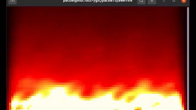 Demo fire effect written in awk смотреть онлайн