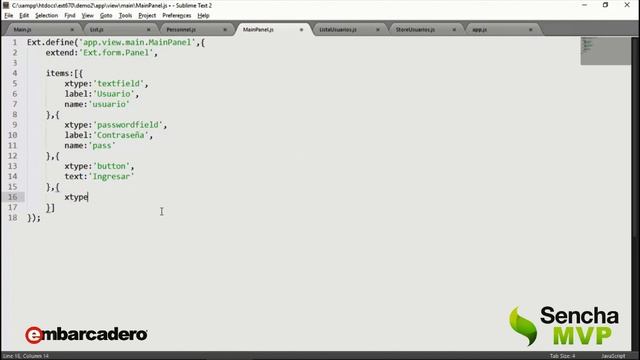Crear una aplicación con ExtJS Modern смотреть онлайн