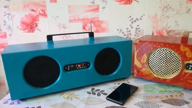 Самодельный бумбокс, Радиола FM,MP3,Bluetooth, aux.китайский модуль смотреть онлайн