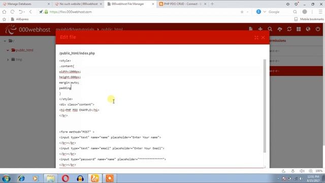 online php pdo crud 000webhost #php#crud#pdo#crud#crud#php смотреть онлайн