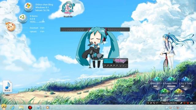 [PREVIEW] Hatsune Miku - Windows Media Player Skin