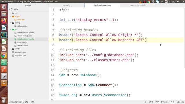 Learn PHP Rest API Development with JWT Token for Beginners #23 List All Projects API Method смотреть онлайн