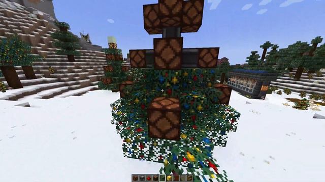 Minecraft Christmas Tree with Working Lights | Easy Redstone Christmas Tree смотреть онлайн
