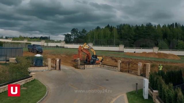 Разработка котлована для строительства виллы в коттеджном поселке «Ренессанс парк» смотреть онлайн