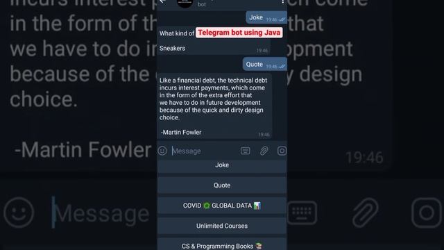 Telegram bot ?Using Java /Java смотреть онлайн