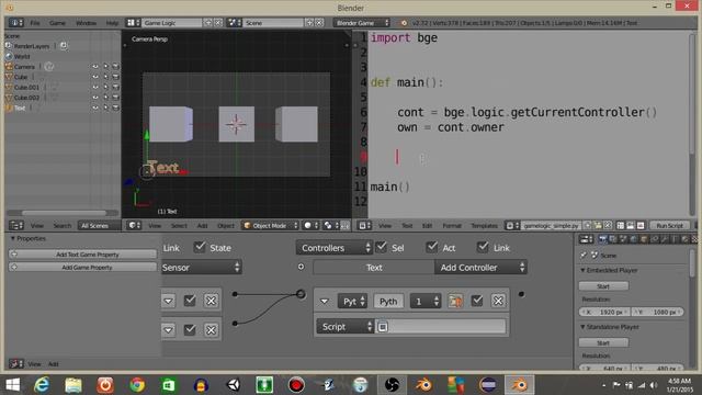 UPBGE - Getting Information From 'MouseOver' Object Python смотреть онлайн