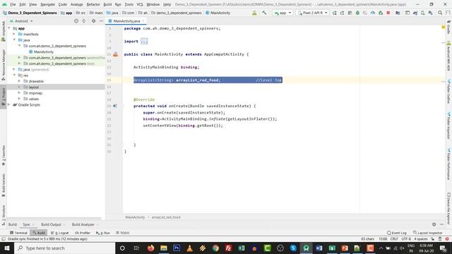 3 Dependent Spinners in Android | Types of Food | Android Studio 4.0 | AndroidX | Viewbinding смотреть онлайн