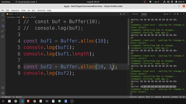 Introduction to buffer in node.js смотреть онлайн