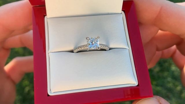 James Allen 1 Carat Princess Cut Engagement Ring Unboxing + Review смотреть онлайн