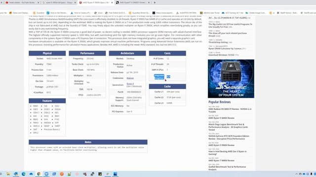 Ryzen 9 3900x No Display, No Monitor, Black Screen, No POST